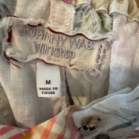 Johnny Was Tropical Linen Shorts. Size Medium - Picture 3 of 4